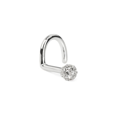 14 karaats gouden neusschroef met CZ stenen