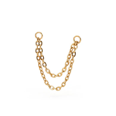 Dubbele verbonden titanium ketting