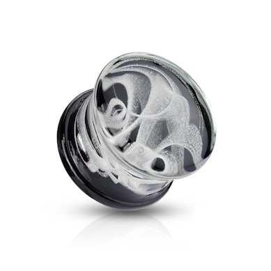 Plug uit glas met rookpatroon