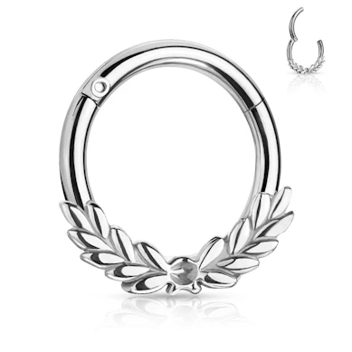Ring met scharnier en lauwerkrans