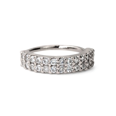 Ring met dubbele rij stenen