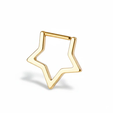 Stervormige titanium clicker ring