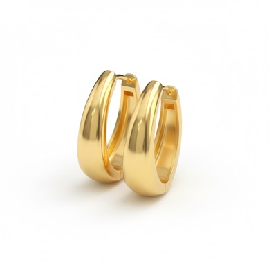 Tweetal ovalen hoepeloorbellen