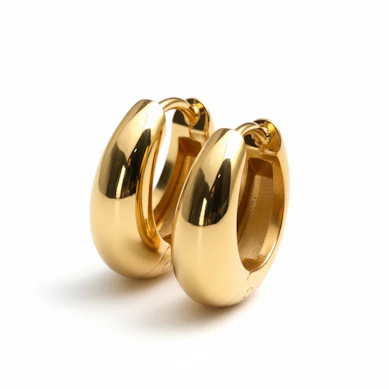 Tweetal glanzende wijde scharnierringen