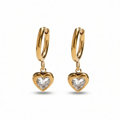 Set van ringen met harthangertjes