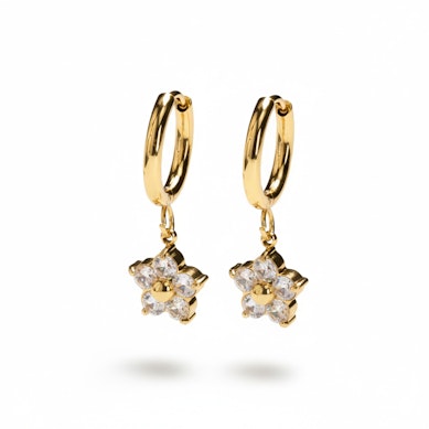 Set van ringen met bloemhangertjes