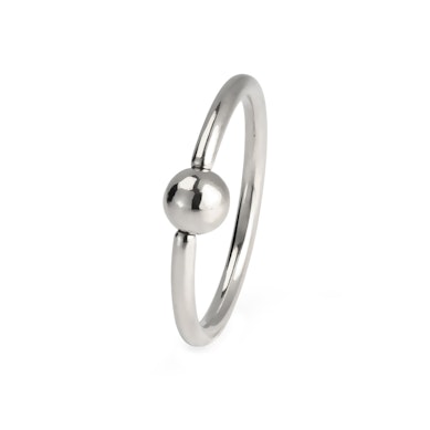 Ring met een vast balletje in vele kleuren