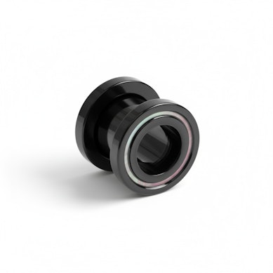 Zwarte tunnel met parelmoeren rand