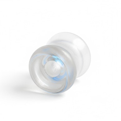 Glazen dubbele uitlopende tunnel met aurora borealis effect