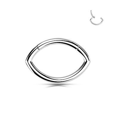 Ovale scharnier ring van titanium