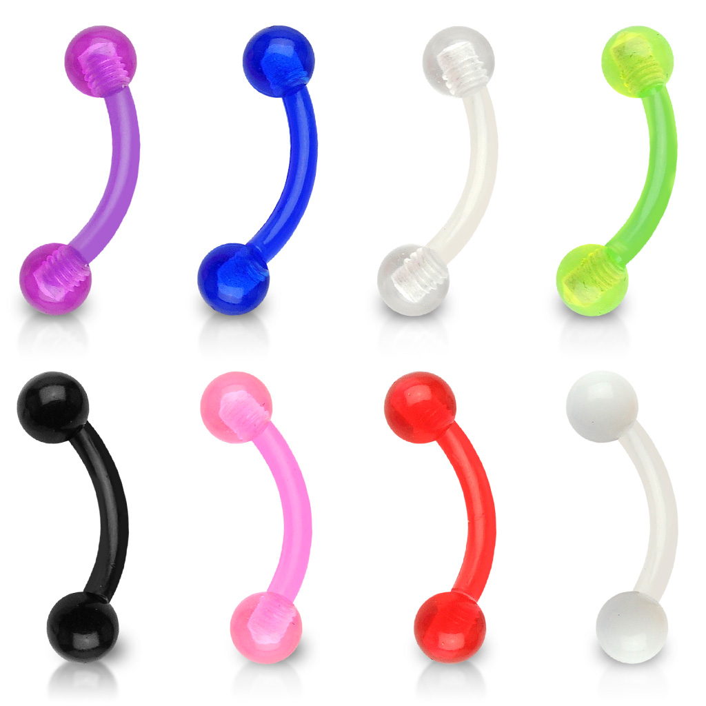 Gebogen ptfe staafje in veel kleuren