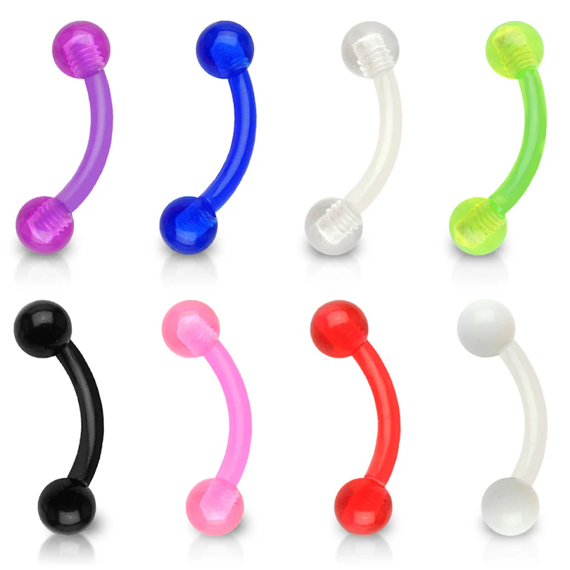 Gebogen ptfe staafje in veel kleuren