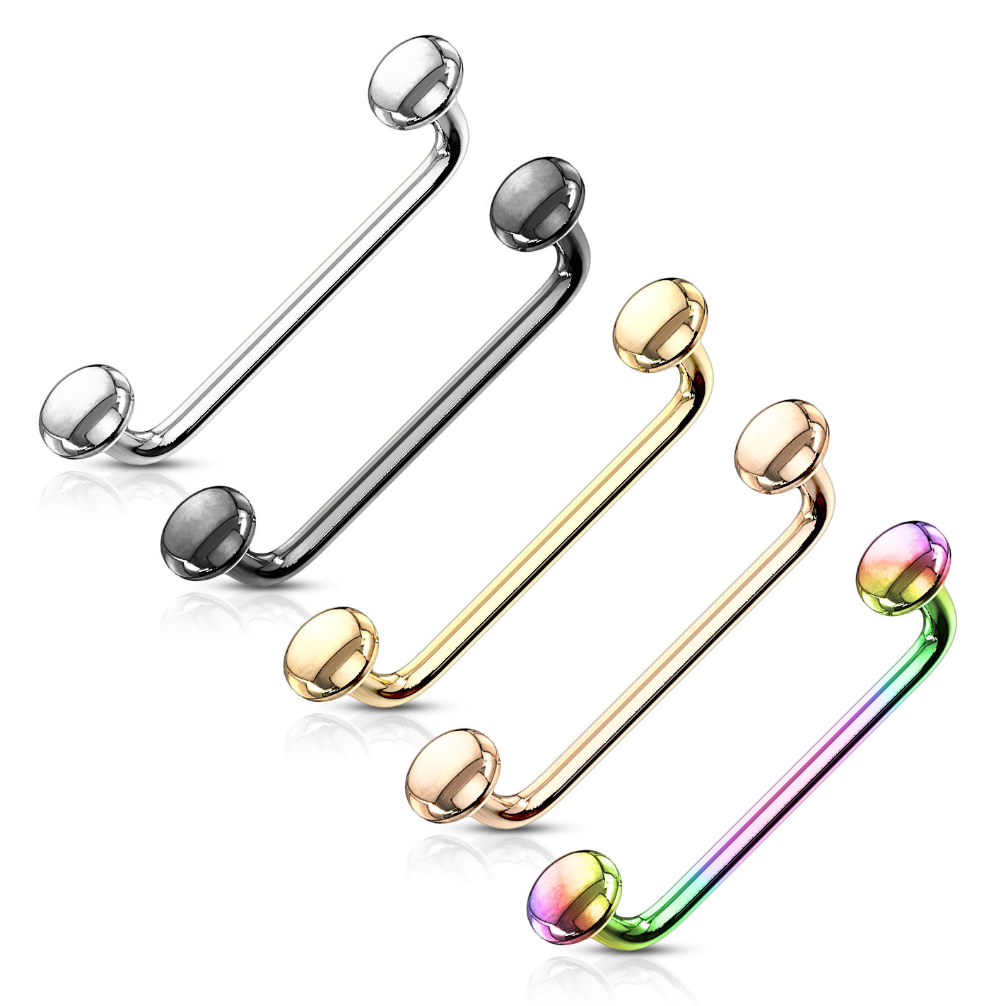 90° surface barbell met vlakke plaatjes