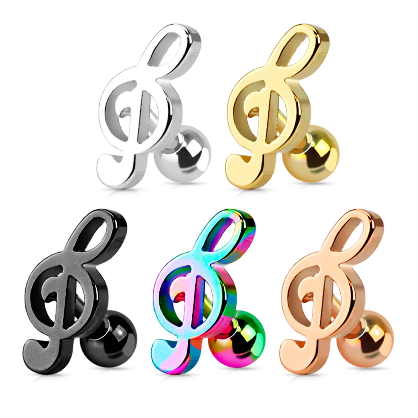 Tragussieraad met muzieknoot