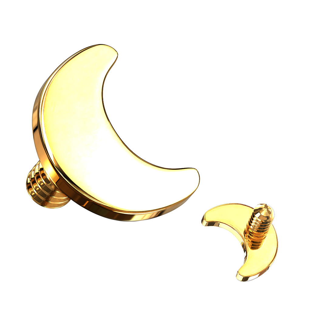 Titanium dermal top met maan