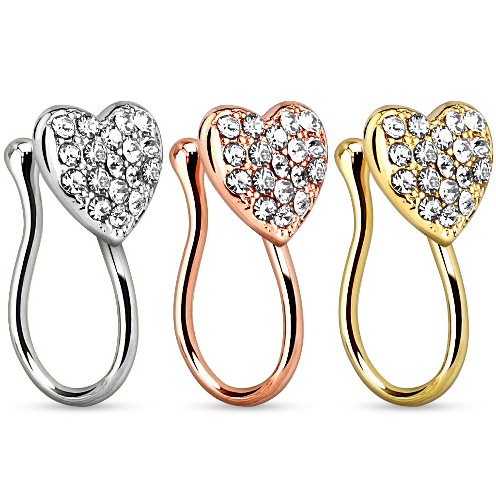 Fake neuspiercing met hart