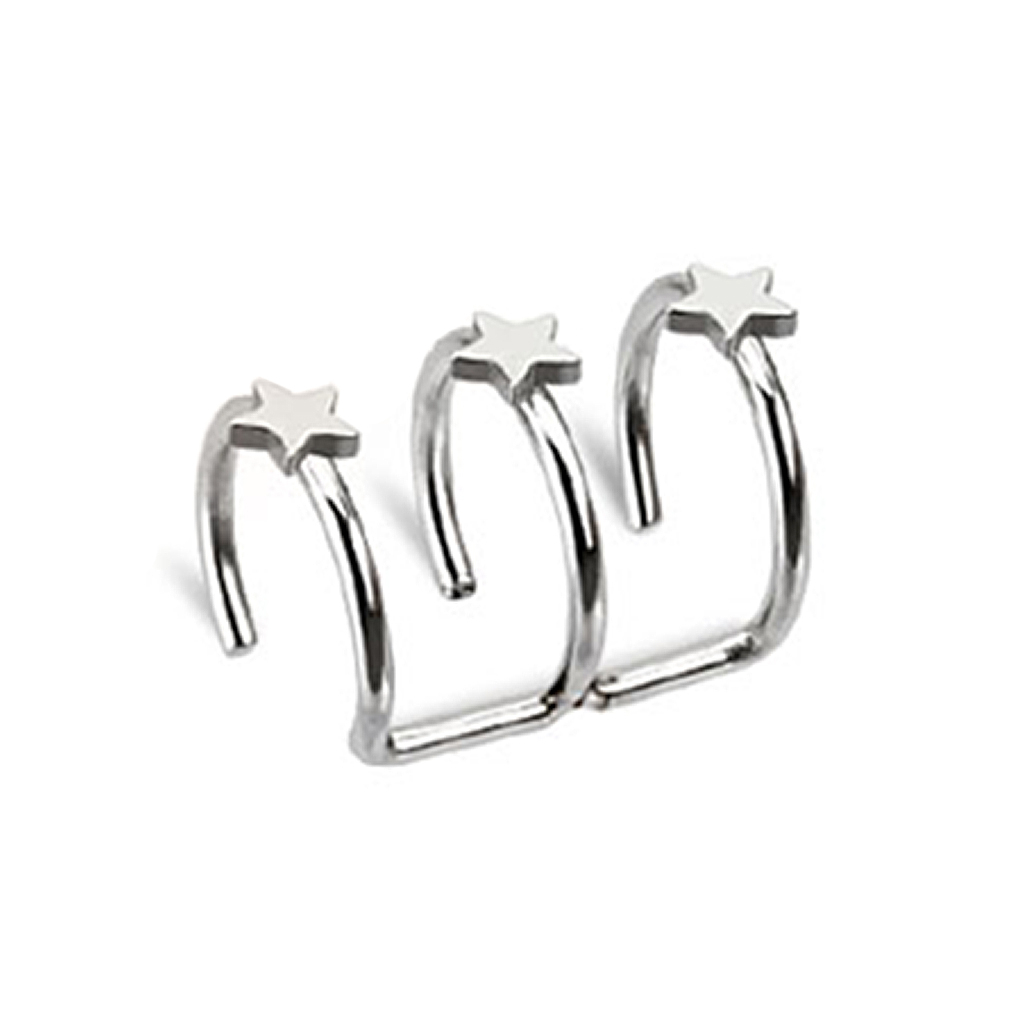 Fake oorpiercing met sterren