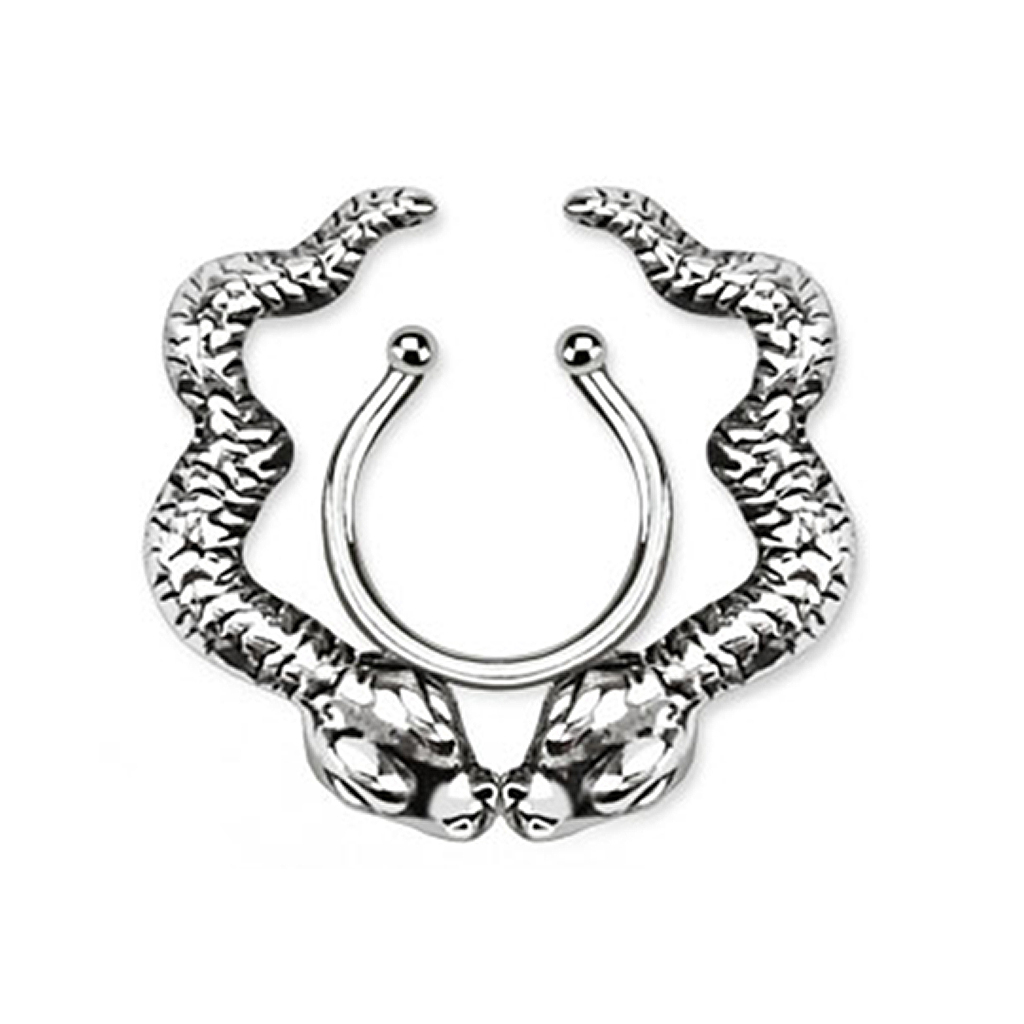 Fake tepelpiercing met slangen