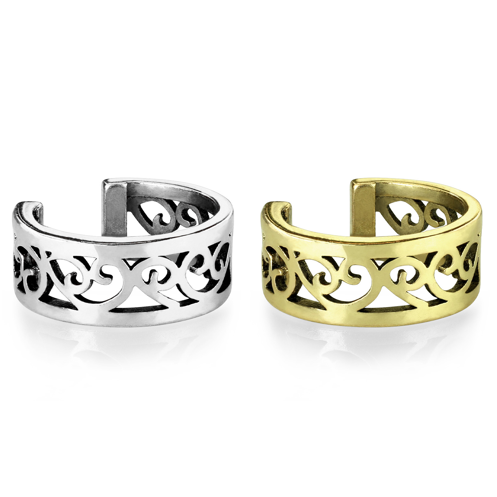 Earcuff met hartjes in filigraan design