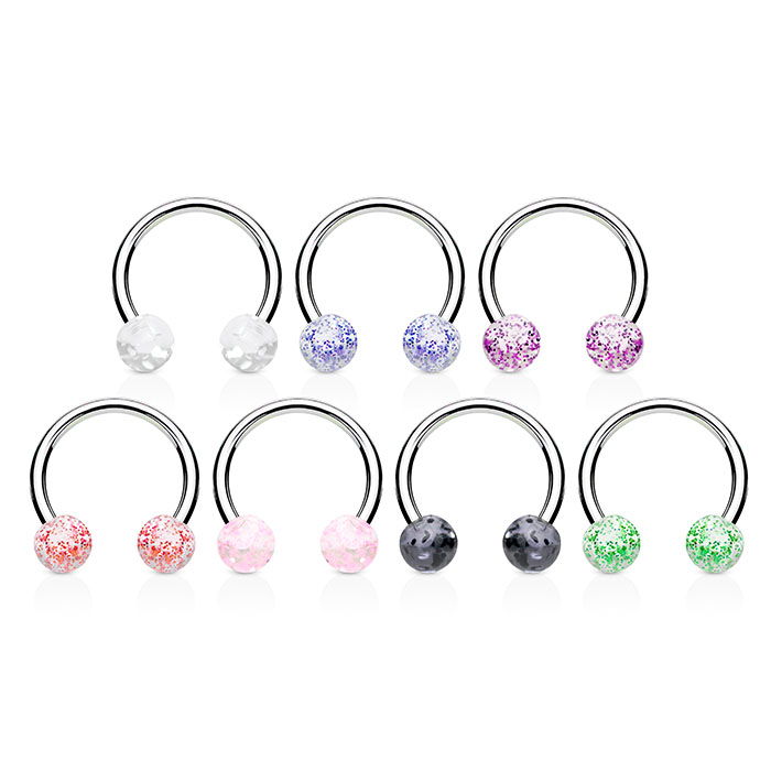 Hoefijzer met glitter balletjes