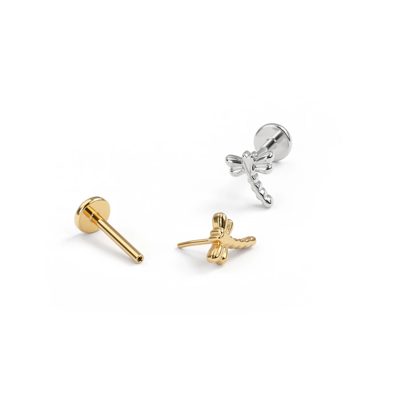 Libellen labret van titanium