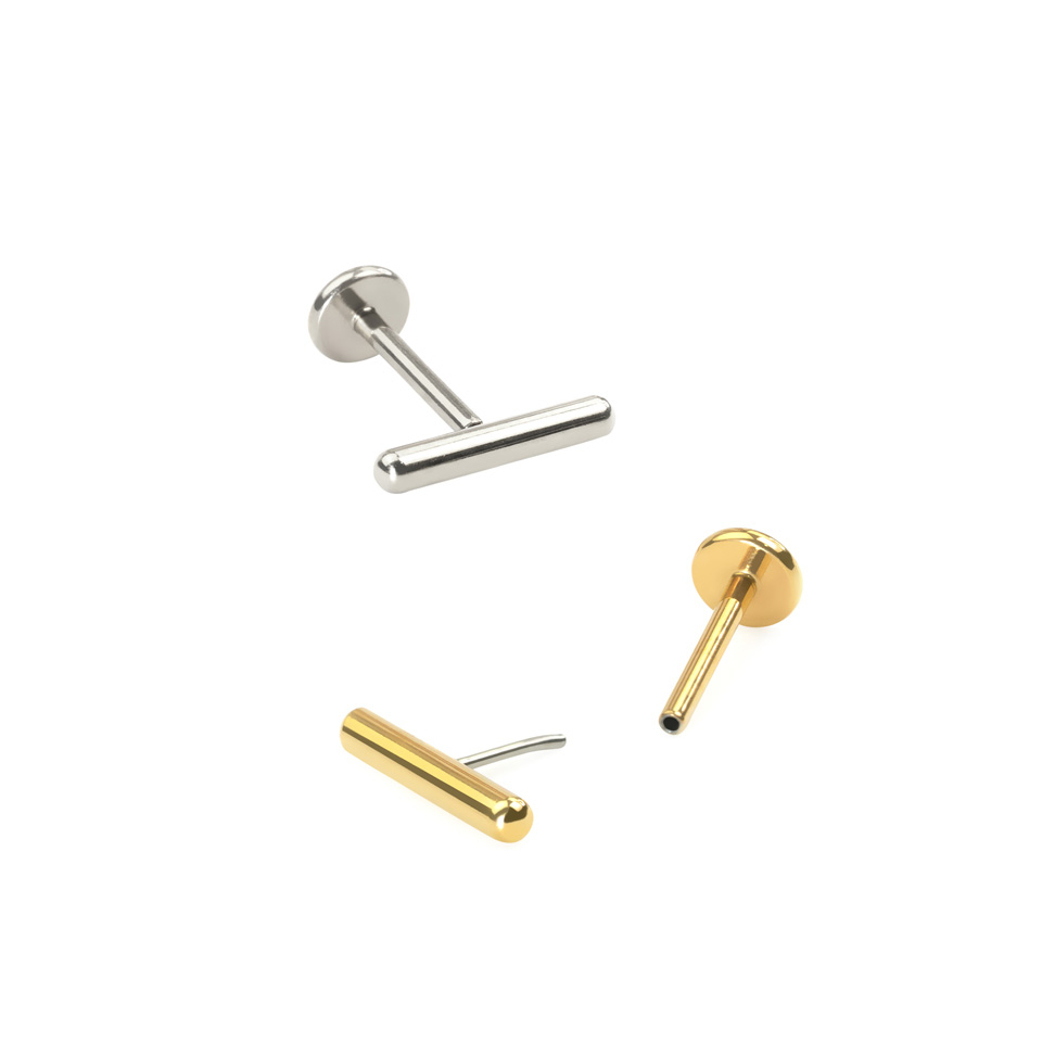 Titanium labret met staafje