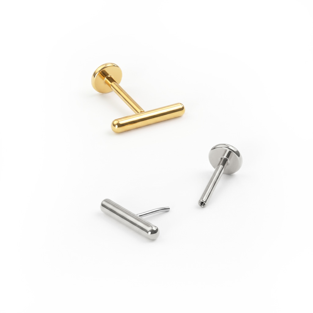 Titanium labret met staafje