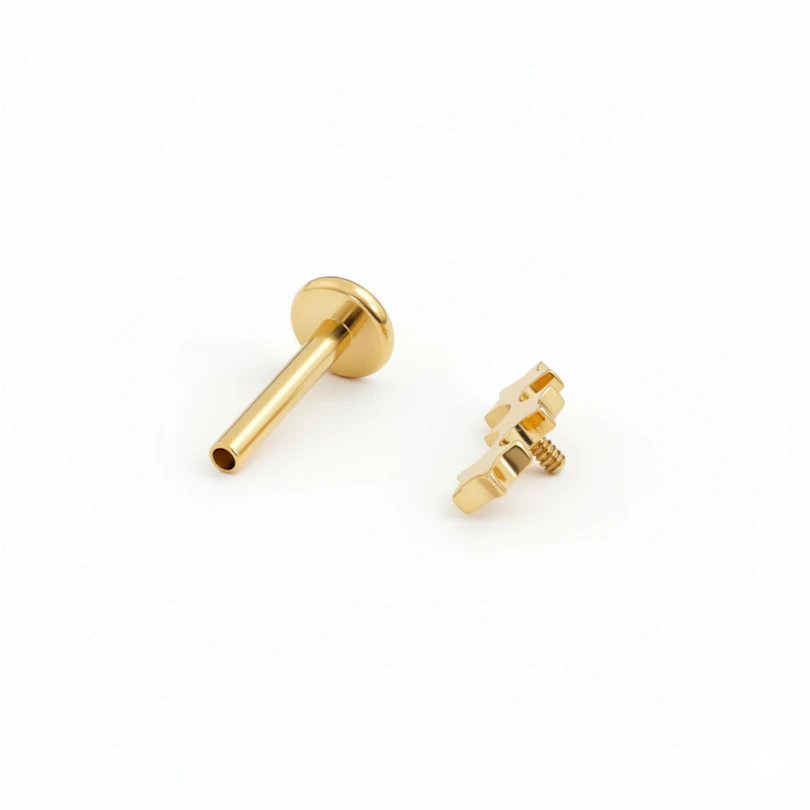 Titanium labret met trio van sterren