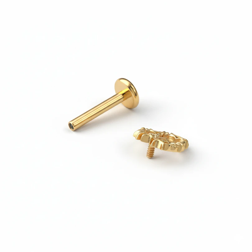 Prikkeldraad hart titanium labret