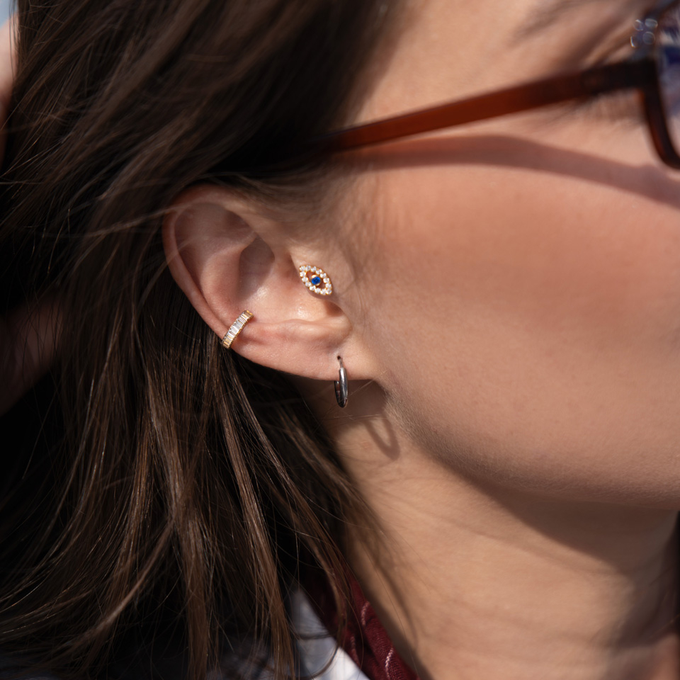 Titanium boze oog labret