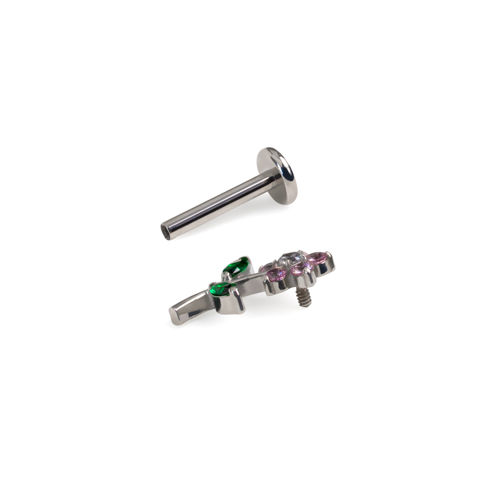 Schattige bloemen flatback labret