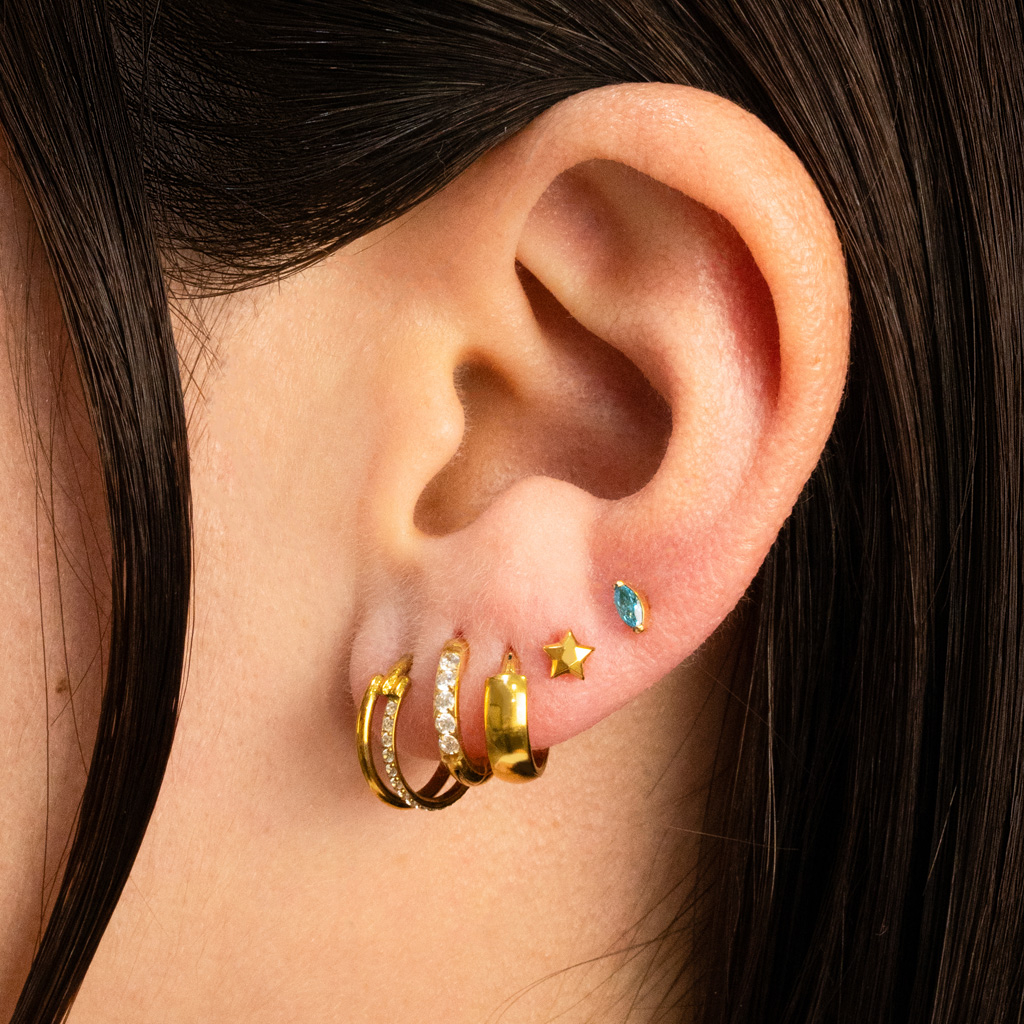 Titanium labret met veelzijdige ster