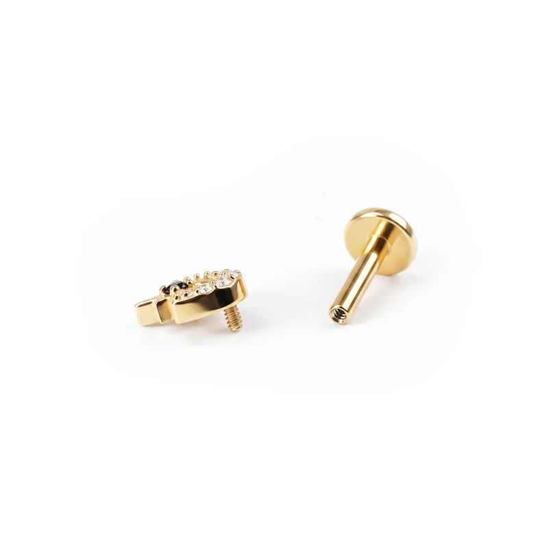Ster- en maanlabret met zwarte steen