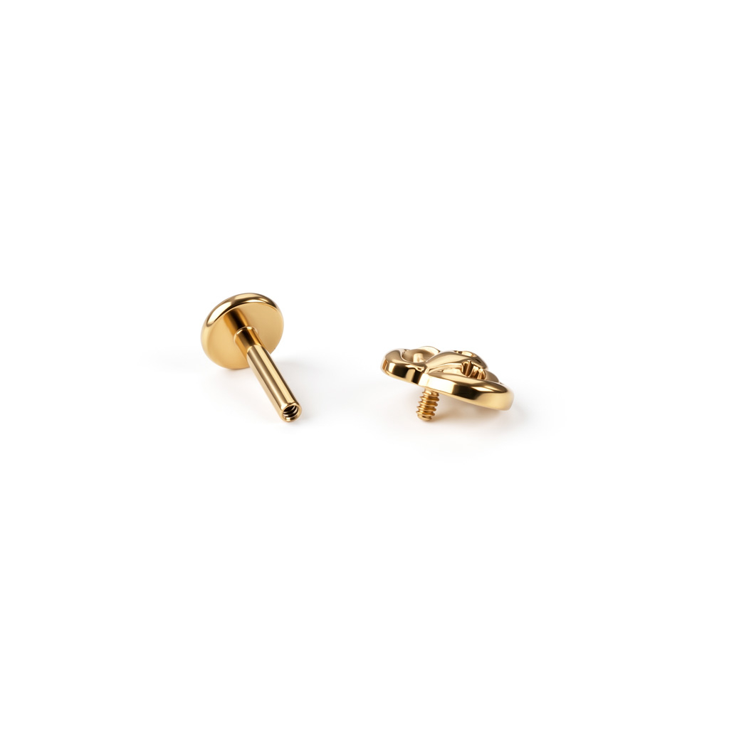 Titanium labret met pompoen-Goud