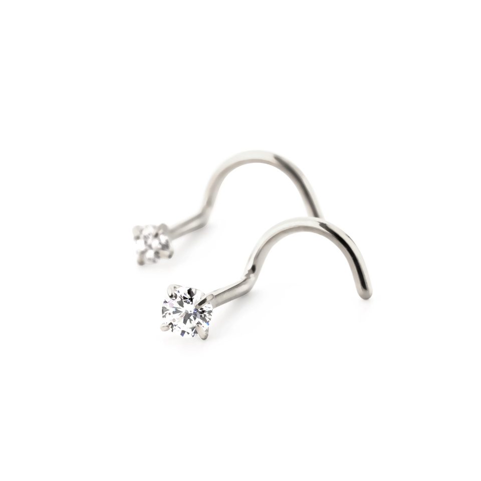 Titanium neusschroef met vaste steen