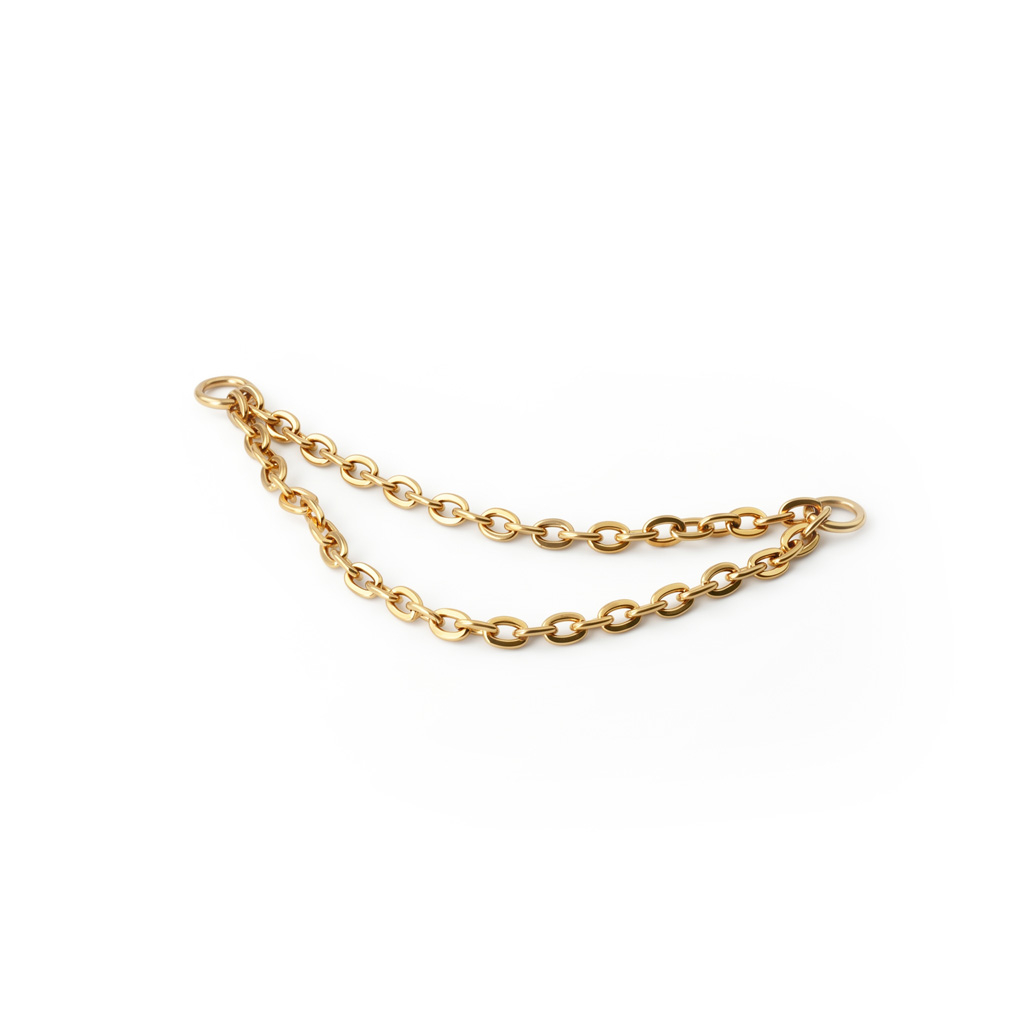 Dubbele verbonden titanium ketting