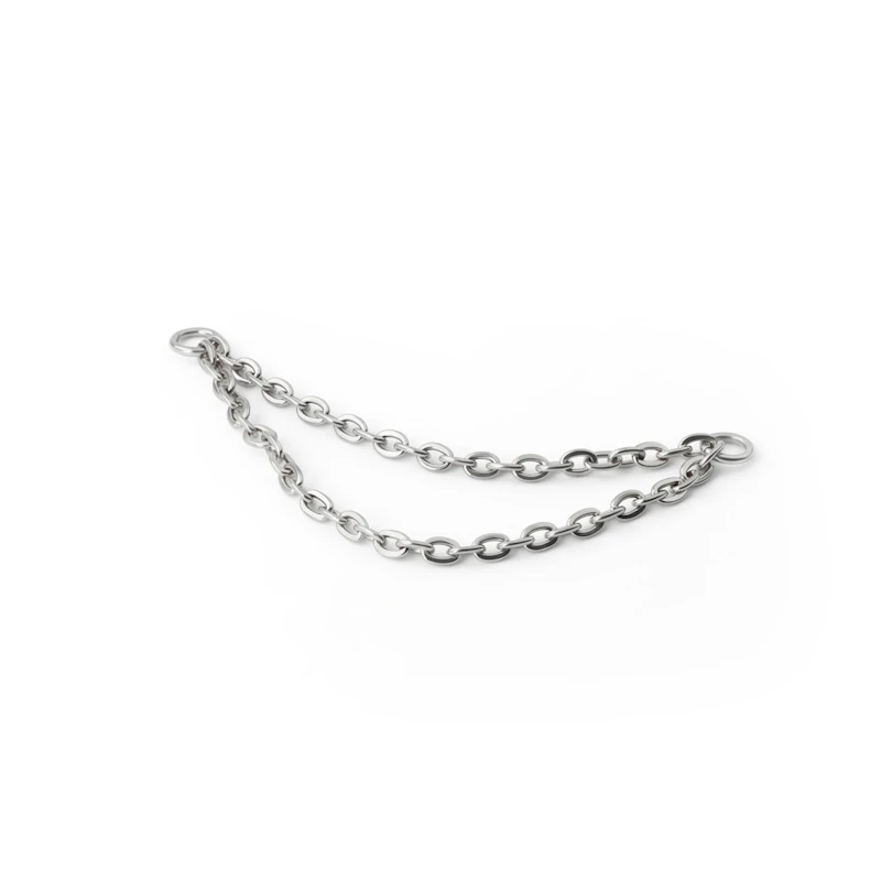 Dubbele verbonden titanium ketting