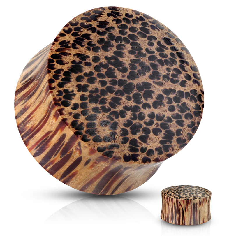 Plug uit organisch bruin hout