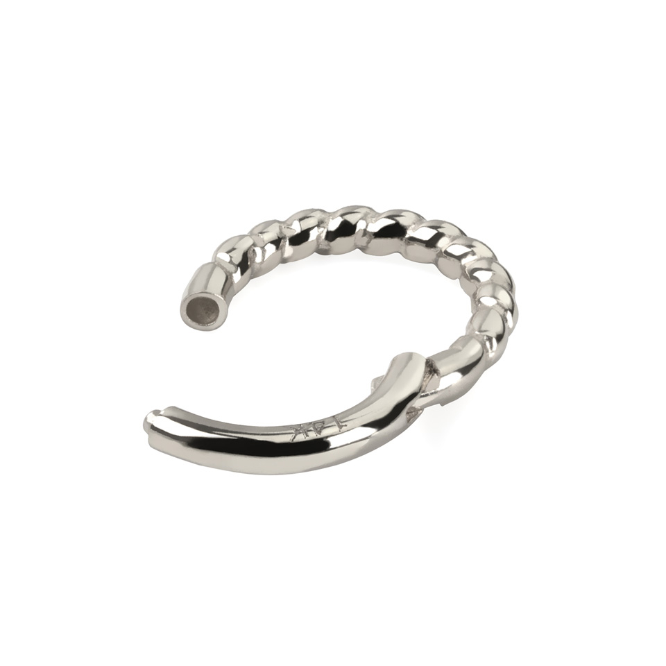 Ring uit 14 karaats goud met scharnier en gedraaide draad