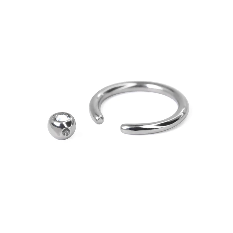 Ball closure ring met steen