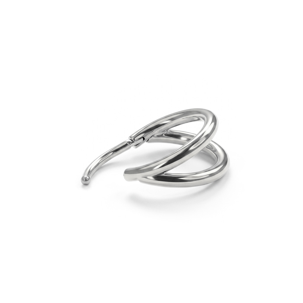 Dubbele ring van titanium