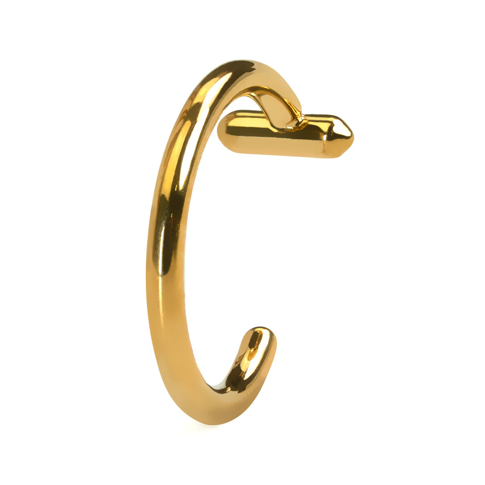 Open huggie ring met staafje