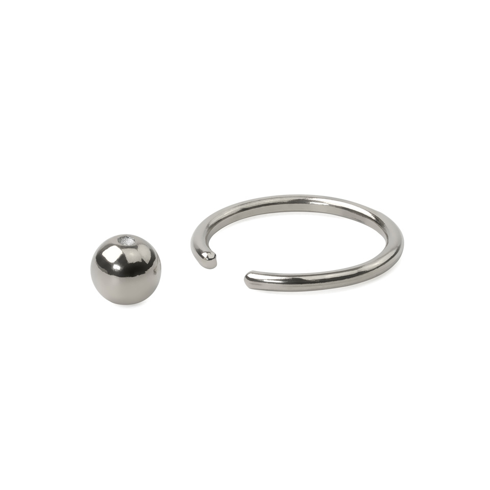 Ball closure ring uit titanium