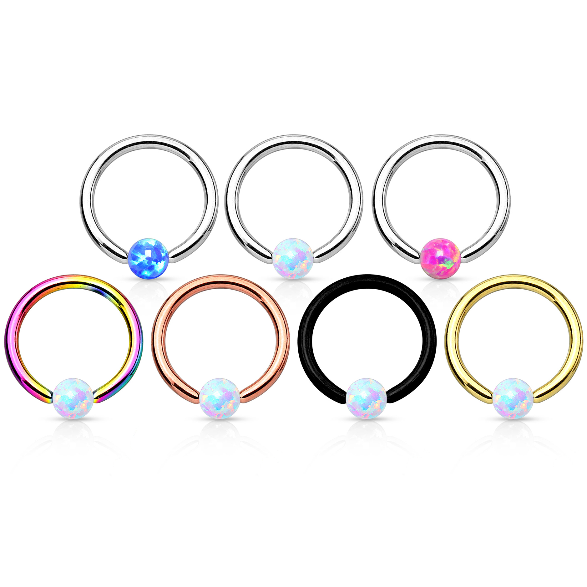 Ball closure ring met opaalsteen