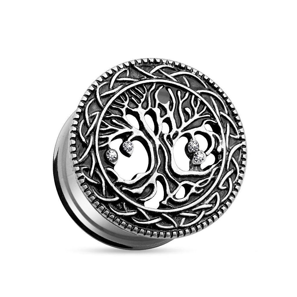 Tunnel uit chirurgisch staal met levensboom