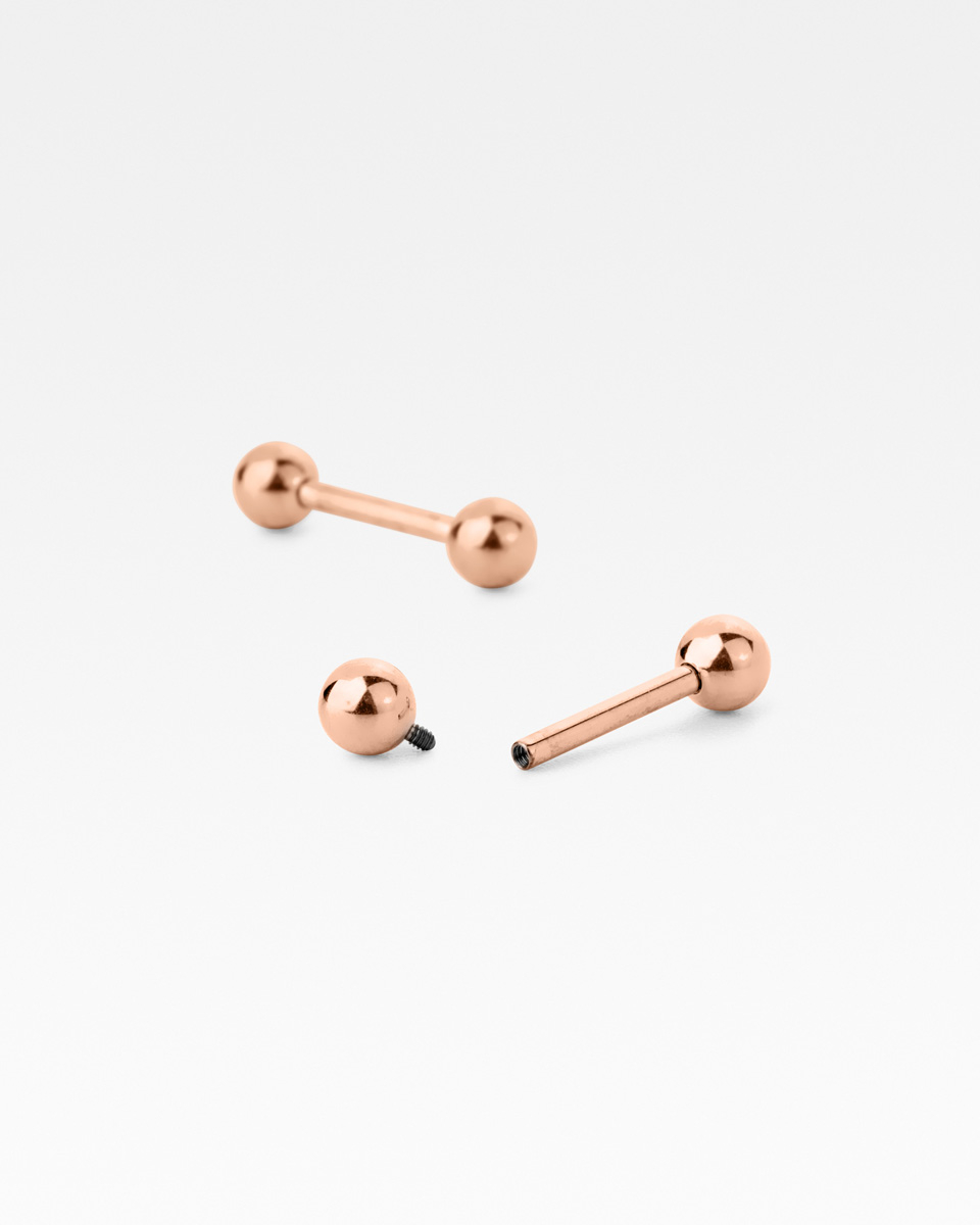 Recht staafje met balletjes