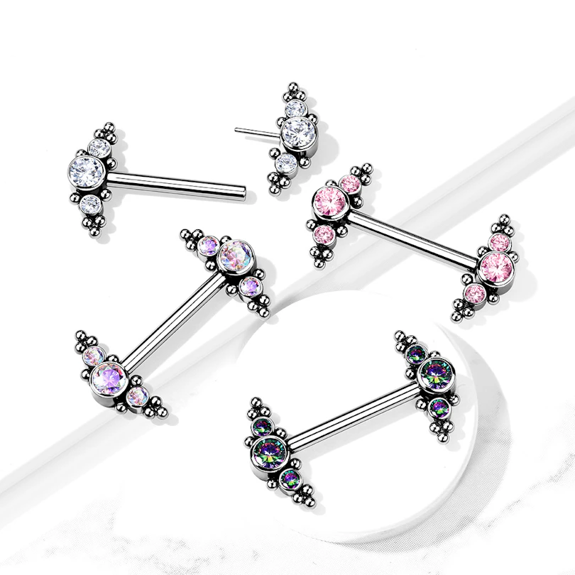 Titanium tepelpiercing met draadloze sluiting